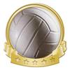 Crown Awards Volleyball Banner Pin, Gold Volleyball Pins, 100 Pack Prime view 1