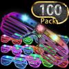 100 Pack Glow Sticks Glasses Bulk Party Pack Valentines Day Party Supplies, Light Up Glasses Bulk,Glow in the Dark Party Supplies Favors,LED Sunglasses, Concert, Neon,Birthday, Party Favors, Pool view 2