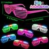 100 Pack Glow Sticks Glasses Bulk Party Pack Valentines Day Party Supplies, Light Up Glasses Bulk,Glow in the Dark Party Supplies Favors,LED Sunglasses, Concert, Neon,Birthday, Party Favors, Pool view 3