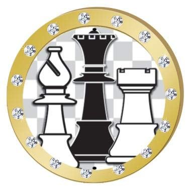 Crown Awards Chess Gold Rhinestone Pin, Gold Chess Pins, 30 Pack Prime