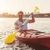 LIOOBO 2Pcs Telescopic Kayak Paddle Rafting Boat Paddle Canoe Oars Plastic Aluminum Alloy Boat Oars view 2