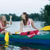LIOOBO 2Pcs Telescopic Kayak Paddle Rafting Boat Paddle Canoe Oars Plastic Aluminum Alloy Boat Oars view 3