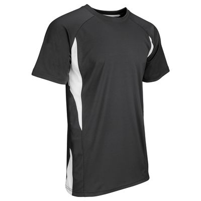 Champro Top Spin Lightweight Polyester Baseball Jersey, Youth Large, Black,White