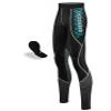 Mens Cycling Pants with 3D Padded Seat  Thermal Road Bike Tights with 6 Ankle Zipper, Compression MTB Bicycle Leggings for Cold Weather Outdoor Riding Black Sky-Blue view 1