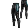 Mens Cycling Pants with 3D Padded Seat  Thermal Road Bike Tights with 6 Ankle Zipper, Compression MTB Bicycle Leggings for Cold Weather Outdoor Riding Black Sky-Blue view 2