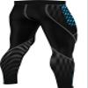 Mens Cycling Pants with 3D Padded Seat  Thermal Road Bike Tights with 6 Ankle Zipper, Compression MTB Bicycle Leggings for Cold Weather Outdoor Riding Black Sky-Blue view 3
