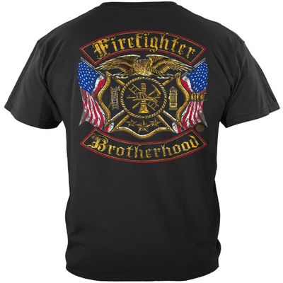Firefighting Firefighters Shirts - Fire Gear Red Line T Shirts - Fireman - Shirt-ADD156-FF2240-4XL