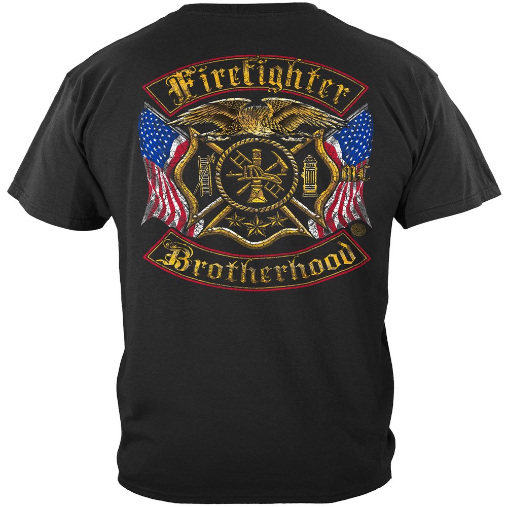 Firefighting Firefighters Shirts - Fire Gear Red Line T Shirts - Fireman - Shirt-ADD156-FF2240-4XL