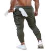 MECH-ENG Men's Active Tack Jogger Pants Fitness Tapered Sweatpants Slim Fit Trousers with Zipper Pockets(Army Green Small) view 1