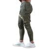MECH-ENG Men's Active Tack Jogger Pants Fitness Tapered Sweatpants Slim Fit Trousers with Zipper Pockets(Army Green Small) view 2