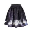 FUNCOS Women's Digital Print High Waisted A-Line Pleated Vintage Midi Skirts BBZQ 009 L view 3