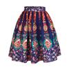 FUNCOS Women's Digital Print High Waisted A-Line Pleated Vintage Midi Skirts BBZQ 004 S view 3