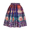 FUNCOS Women's Digital Print High Waisted A-Line Pleated Vintage Midi Skirts BBZQ 004 S view 4
