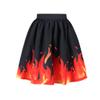 FUNCOS Women's Digital Print High Waisted A-Line Pleated Vintage Midi Skirts BBZQ 011 L view 3
