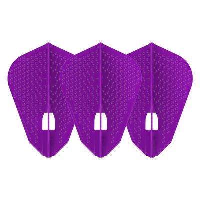 LSTYLE Dart Flights: L9d PRO Fantail - Dimple Texture - for Soft Tip and Steel Tip Darts - Deep Purple