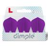 LSTYLE Dart Flights: L9d PRO Fantail - Dimple Texture - for Soft Tip and Steel Tip Darts - Deep Purple view 3