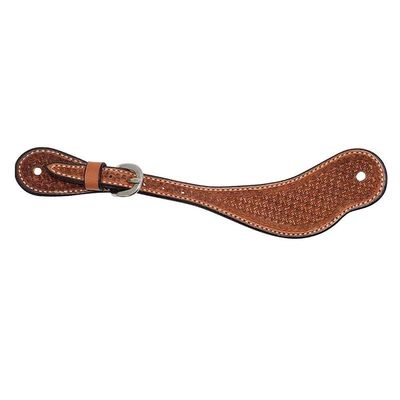 Wildfire Cowboy Tack Spider Stamp Spur Straps Mens Gold