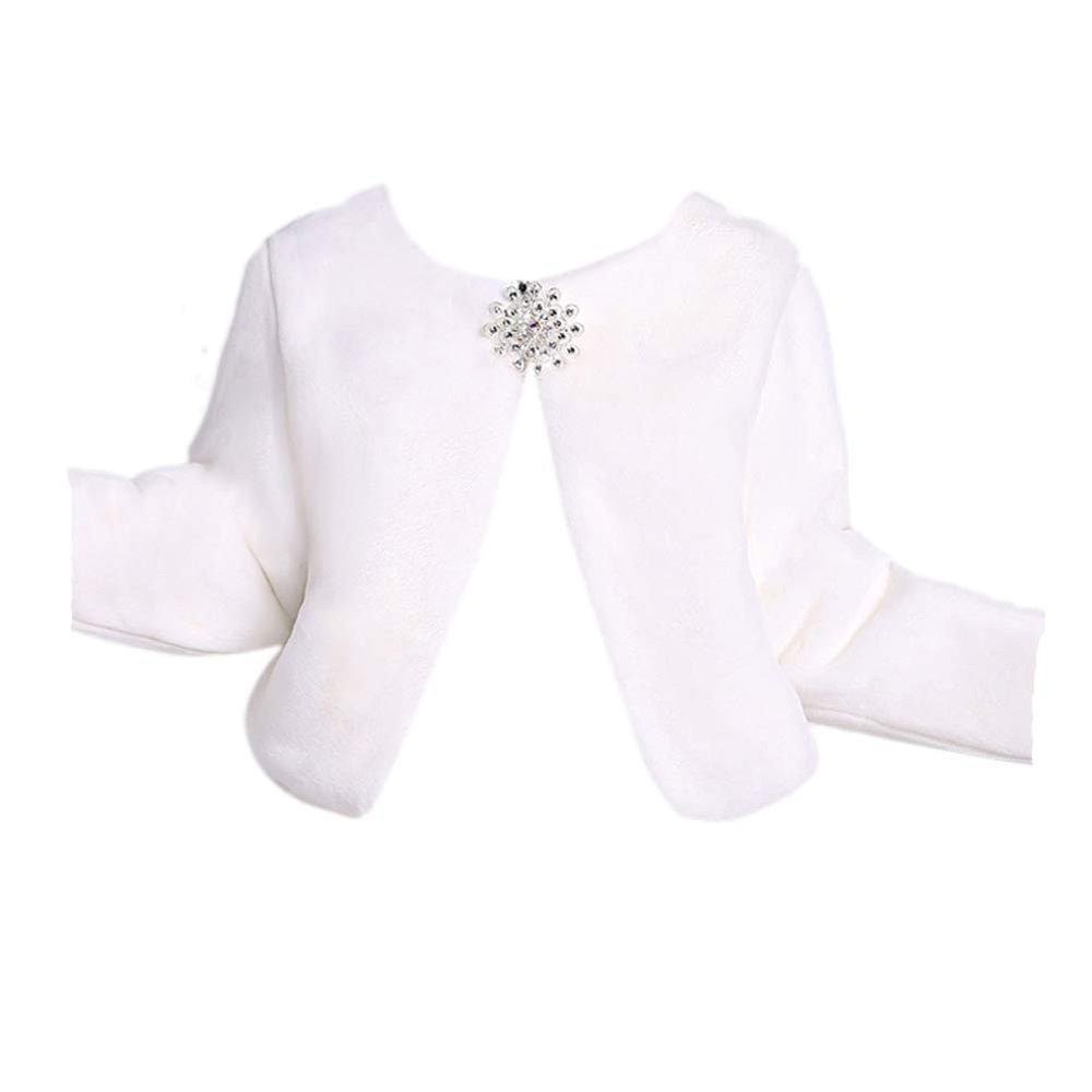 Flower Girl Cape Princess Faux Fur Bolero Shrug Shoulder Cape Shawl Wrap Capelet