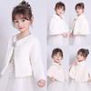 Flower Girl Cape Princess Faux Fur Bolero Shrug Shoulder Cape Shawl Wrap Capelet view 4