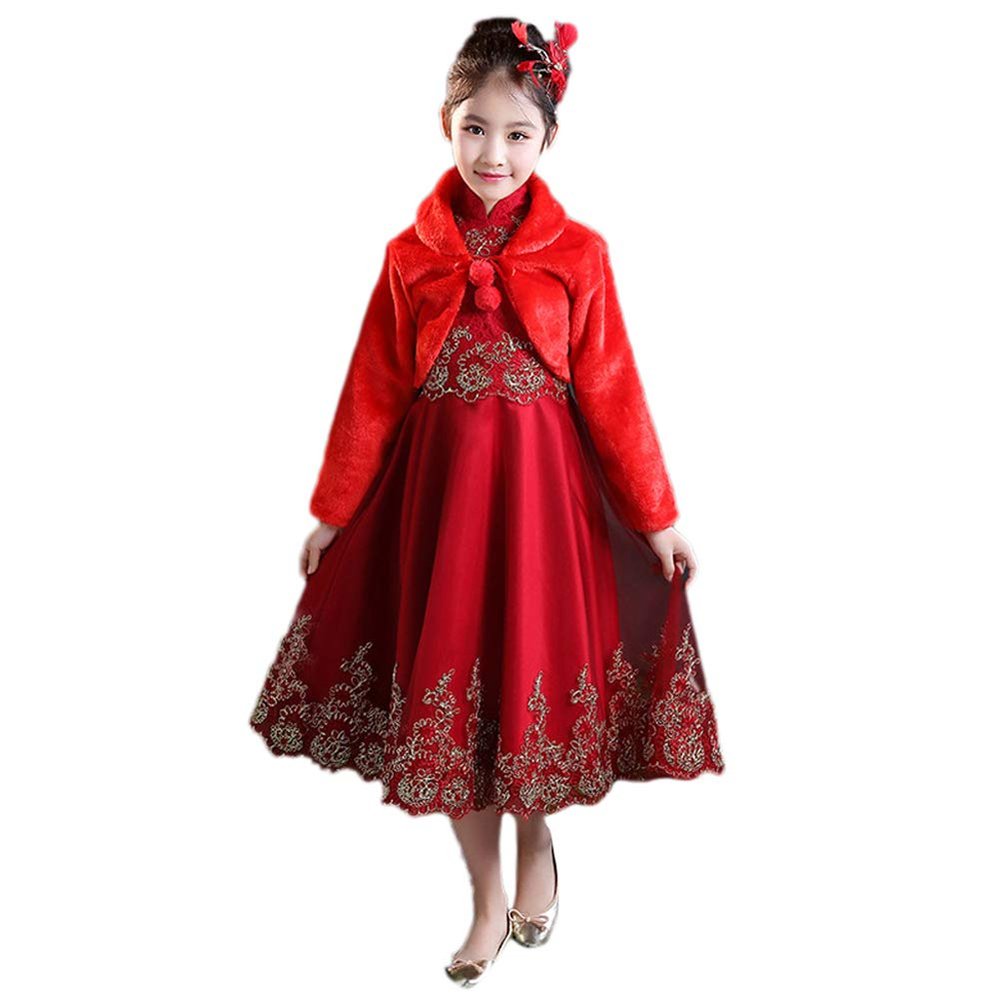 LeJulyeekay Kids Cozy Faux Fur Capelet Flower Girl Bolero Shrug Accessories Princess Cape