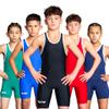 Elite Sports Kids Wrestling Youth Singlet, Standard Boys Wrestling Singlets (Black, Small) view 1