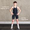 Elite Sports Kids Wrestling Youth Singlet, Standard Boys Wrestling Singlets (Black, Small) view 2