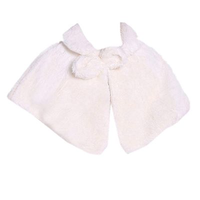 LeJulyeekay Girls Princess Faux Fur Flower Girl Bolero Shrug Party Wedding Capelet Dress Up