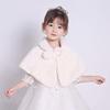 LeJulyeekay Girls Princess Faux Fur Flower Girl Bolero Shrug Party Wedding Capelet Dress Up view 2