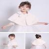 LeJulyeekay Girls Princess Faux Fur Flower Girl Bolero Shrug Party Wedding Capelet Dress Up view 3