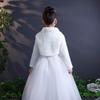 Flower Girl Cape Princess Faux Fur Bolero Shrug Shoulder Cape Shawl Wrap Capelet view 2