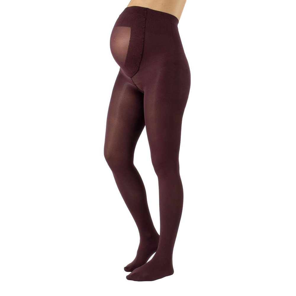 CALZITALY - Opaque Maternity Pantyhose - Pregnancy Tights for Women - 100 DEN Italian Hosiery (M, Wine)