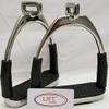 Lift Sports Offset Horse Flexible Safety Polish Stirrups (4.75) Riding Bendy Iron Steel view 2