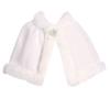 LeJulyeekay Ivory Flower Girl Faux Fur Wraps Cape Kids First Communion Fur Capelet for Girls view 1