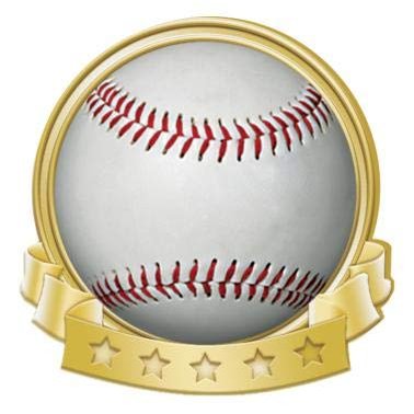 Crown Awards Baseball Banner Pin, Gold Baseball Pins, 100 Pack Prime