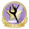Crown Awards Purple Gold Star Dancer Banner Pin, Gold Dance Pins, 100 Pack view 1