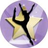 Crown Awards Purple Gold Star Dancer Banner Pin, Gold Dance Pins, 100 Pack view 2