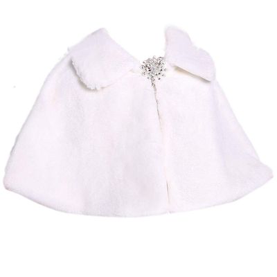LeJulyeekay Girls Princess Faux Fur Wrap Shawl Flower Girls Bolero Shrug Princess Party Cape