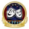 Crown Awards Drama Masks Banner Pin, Gold Drama Pins, 100 Pack Prime view 1