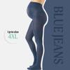 CALZITALY - Opaque Maternity Pantyhose - Pregnancy Tights for Women - 100 DEN Italian Hosiery (XL, Blue Jeans) view 4