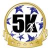 Crown Awards 5K Running Banner Pin, Gold Running Pins, 50 Pack Prime view 1