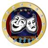 Crown Awards Drama Masks Gold Rhinestone Pin, Gold Drama Pins, 100 Pack Prime view 1