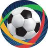 Crown Awards Soccerball with Colored Background Banner Pin, Gold Soccer Pins, 100 Pack Prime view 2