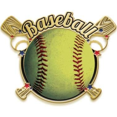 Crown Awards Crossed Bats Softball Pin, Gold Baseball Pins, 50 Pack