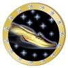 Crown Awards Gold Winged Foot Gold Rhinestone Pin, Gold Running Pins, 100 Pack Prime view 1