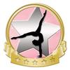 Crown Awards Gymnastics Female Banner Pin, Gold Gym Pins, 100 Pack Prime view 1