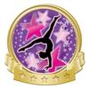Crown Awards Gymnastics Star Confetti Banner Pin, Gold Gymnastics Pins, 30 Pack Prime view 1