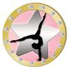 Crown Awards Gymnastics Female Gold Rhinestone Pin, Gold Gym Pins, 100 Pack Prime view 1