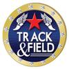 Crown Awards Blue Track And Field Gold Rhinestone Pin, Gold Track And Field Pins, 100 Pack view 1