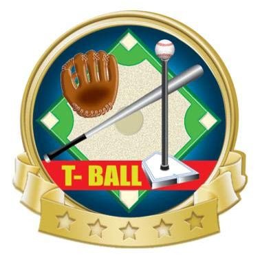Crown Awards T-Ball Banner Pin, Gold T-Ball Pins, 100 Pack Prime