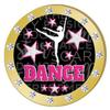 Crown Awards Pink and White Dance Gold Rhinestone Pin, Gold Dance Pins, 20 Pack Prime view 1